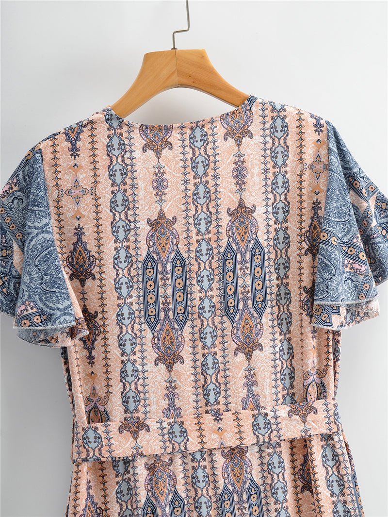 Boho Midi Dress, Sundress, Blue Jade Ethic