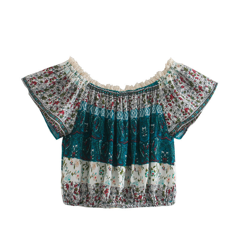 Boho Two Piece Set, Two Piece Skirt Set, Wild Boho Tassel in Green