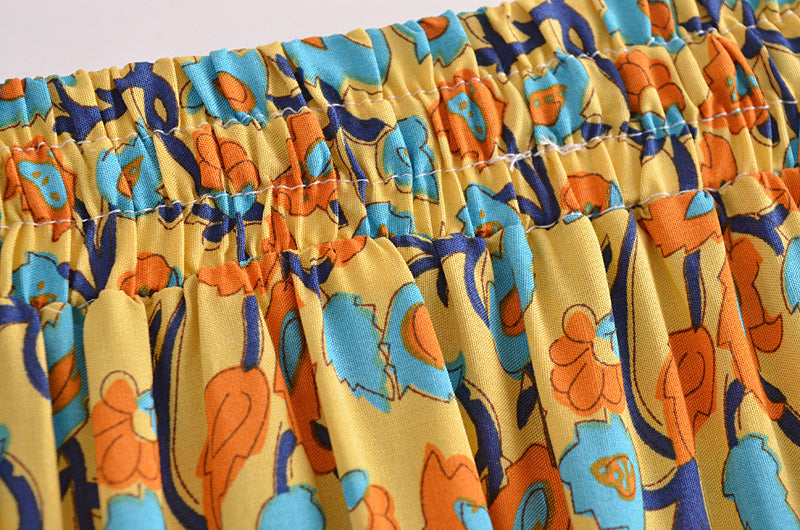 Boho Skirt, Hippie Skirts, Maxi Skirt, Calla in Orange
