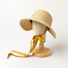 Boho Hat, Kid Hat, Sun Hat, Little Girl Hat, Charlotte Black Ribbon