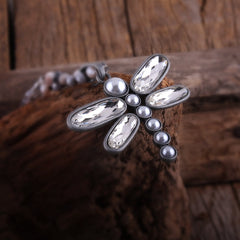 Boho Necklace, RH Crystal Dragonfly Blue Natural Stone