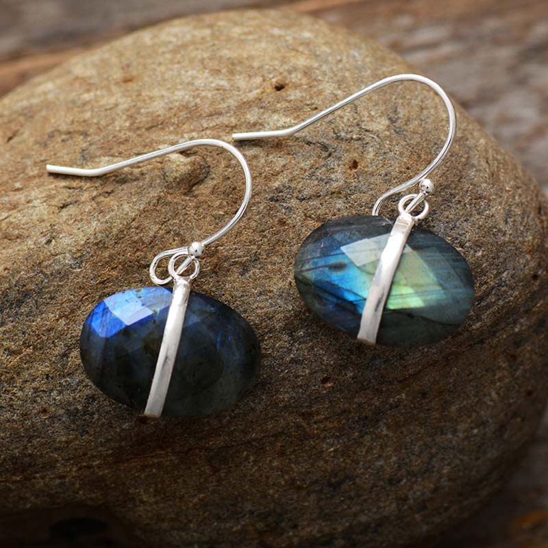 Boho Earrings, Dangle Earrings, Lapis