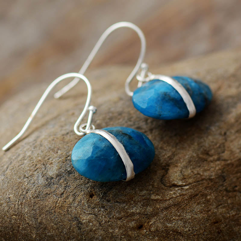 Boho Earrings, Dangle Earrings, Lapis