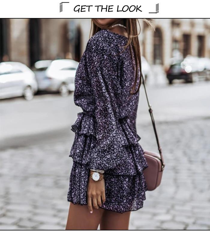 Boho Mini Dress Vintage Dress, Giselle in White Apricot, Midnight and Purple Lavender