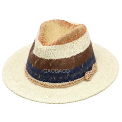 Boho Hat, Sun Hat, Beach Hat, Grass Hat, Riley Sweet Stripe Blue Navy