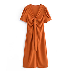 Boho Midi Dress, Sundress, Ella Orange