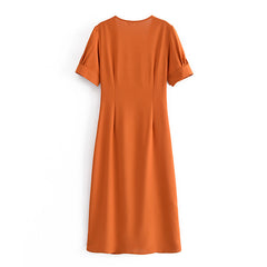 Boho Midi Dress, Sundress, Ella Orange