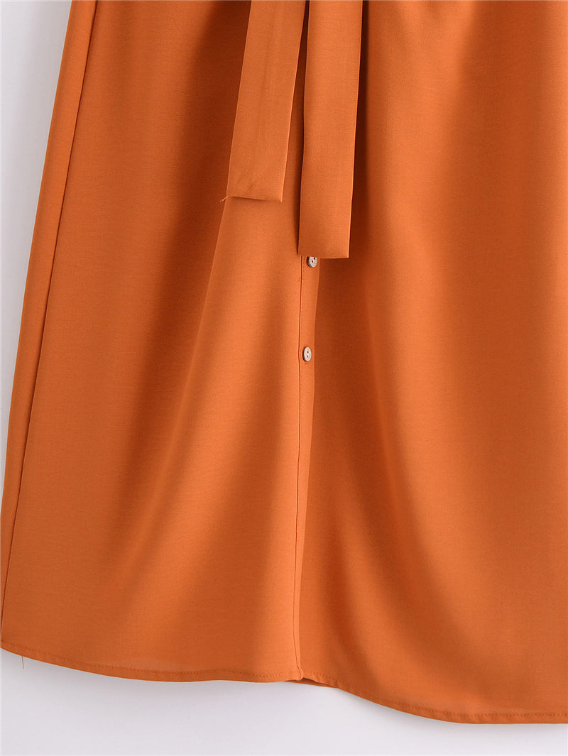 Boho Midi Dress, Sundress, Ella Orange