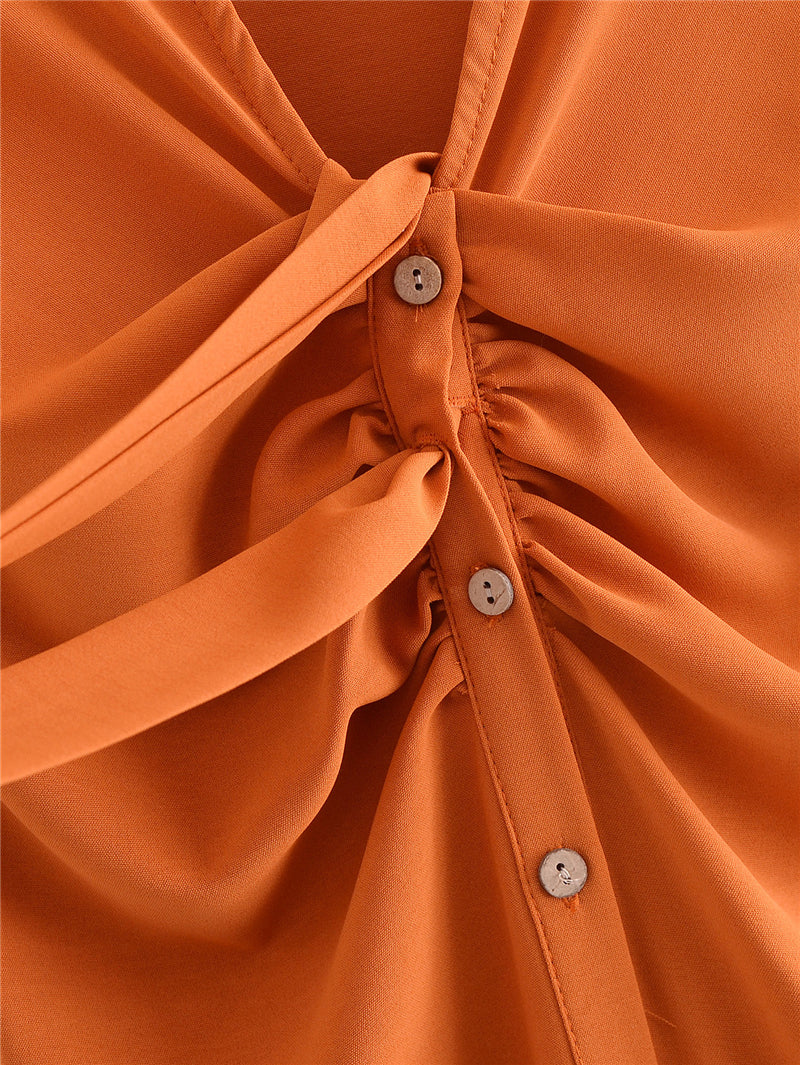 Boho Midi Dress, Sundress, Ella Orange