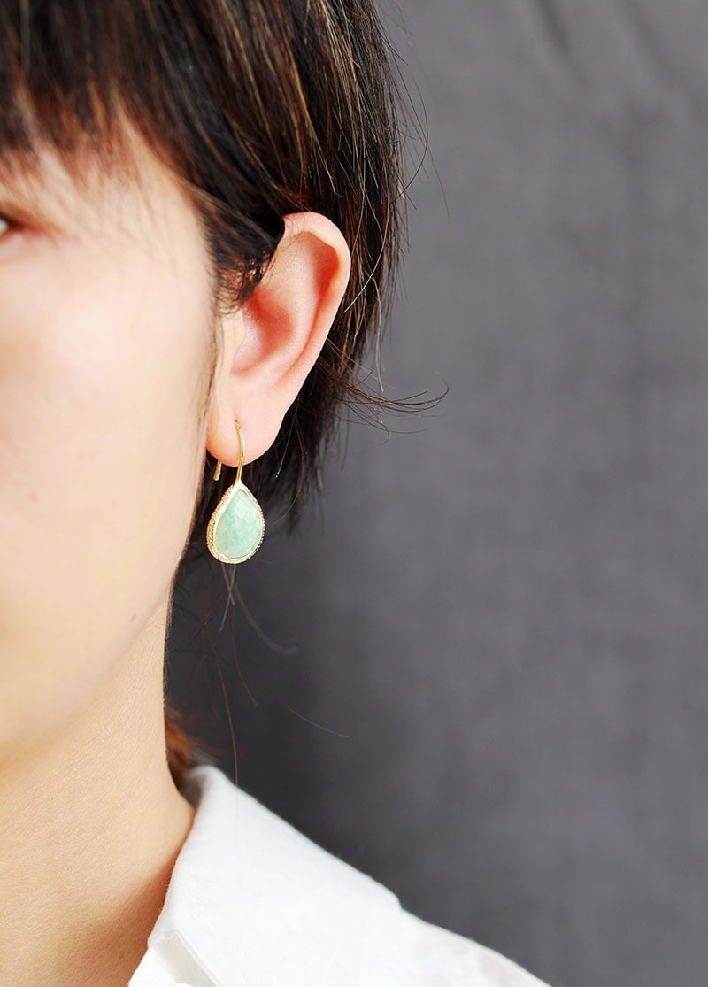 Boho Earrings, Dangle Earrings, Cute Elegant Blue Amazonite