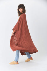Boho Robe, Beach Cover up, Beach Robe, Brown Adriana Brick