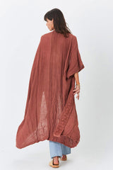 Boho Robe, Beach Cover up, Beach Robe, Brown Adriana Brick