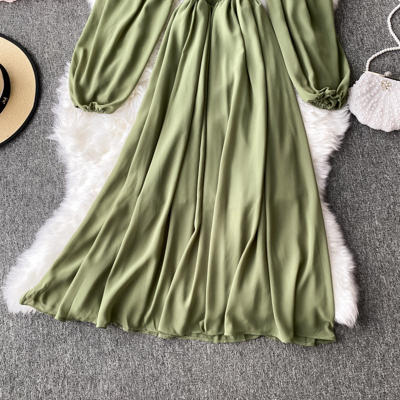 Vintage Dress, Boho Midi Dress, Dress, Smocked Dress, Honey  in Green, Pink, Orange, Yellow and Red