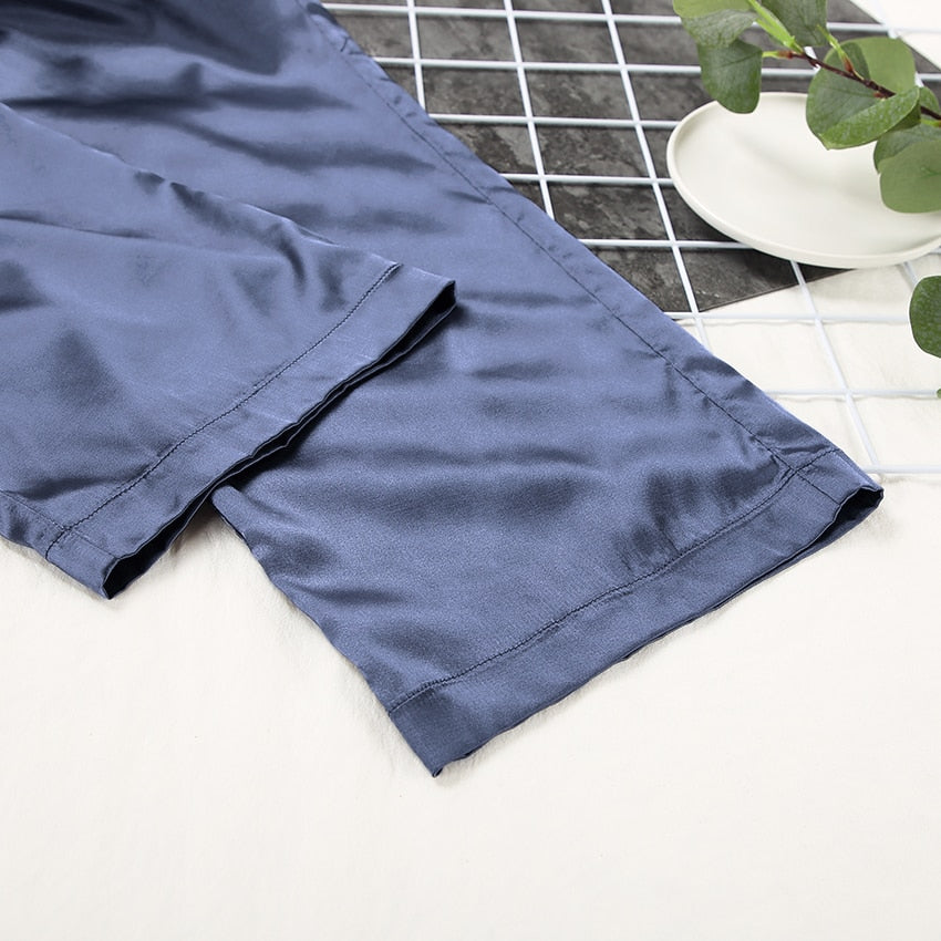 Boho Pajamas, Pajamas Sets for Women, PJ Satin Clementine in Blue and Green