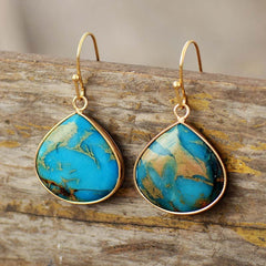 Boho Earrings, Dangle Earrings, Jasper
