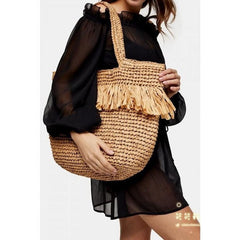 Boho Bag, Woven Straw Handbag, Savanna Tote