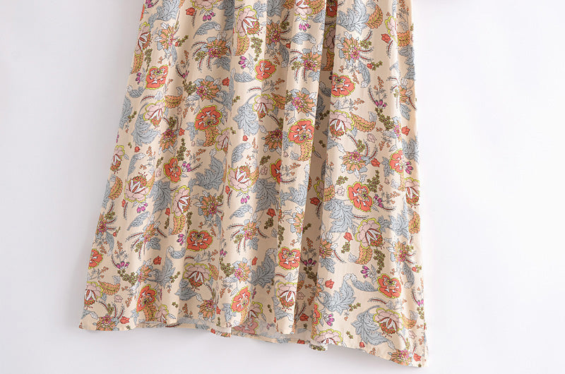 Gown Dress, Boho Maxi Dress, Loose Dress, Everly in White Peach