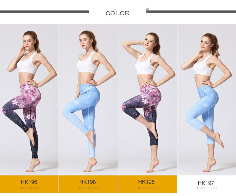 Yoga Legging, Yoga Pants, Boho Legging, Printed Tight, Blue Snow