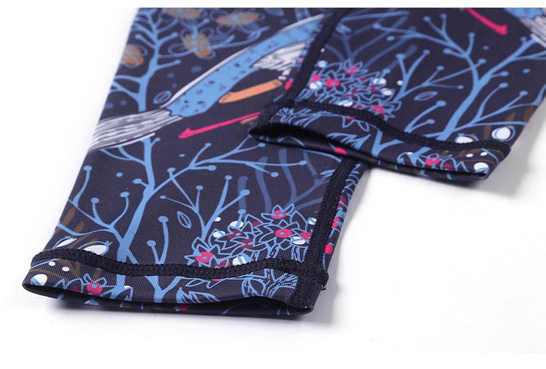 Yoga Legging, Yoga Pants, Boho Legging, Tight with Pocket Forrest in Rose Red Flower