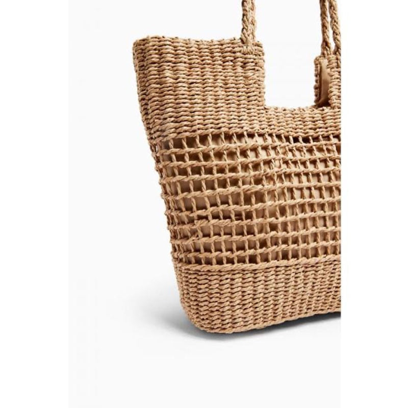 Boho Bag, Woven Straw Basket Bag, Rattan Bag, Brown Alana
