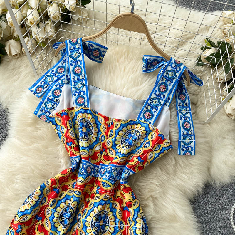 Vintage Dress, Boho Midi Dress, Retro Dress, Blue Coco