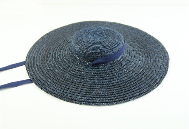 Boho Hat, Sun Beach Hat, Wide Brim Straw Hat, Retro Hat Bella, in Red, Blue, Pink and Black
