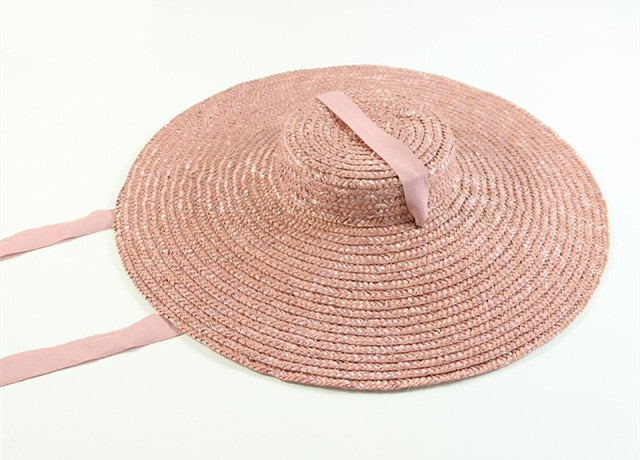 Boho Hat, Sun Beach Hat, Wide Brim Straw Hat, Retro Hat Bella, in Red, Blue, Pink and Black
