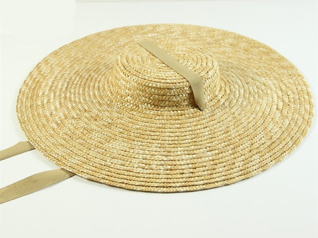 Boho Hat, Sun Beach Hat, Wide Brim Straw Hat, Retro Hat Bella, in Red, Blue, Pink and Black