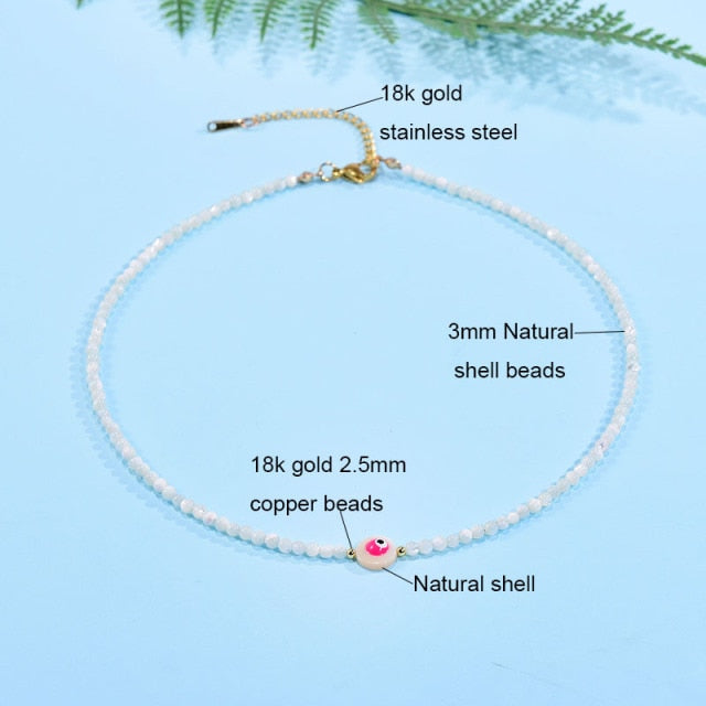 Boho  Personalized Custom Necklace, DIY Letter Name and Evil Eye Choker