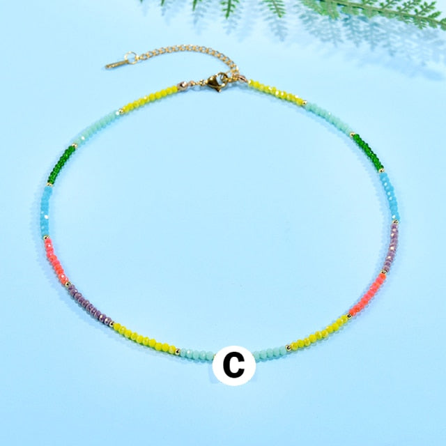 Boho  Personalized Custom Necklace, DIY Letter Name and Evil Eye Choker