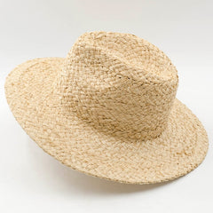 Boho Hat, Sun Beach Hat, Raffia Hat, Fedora Darcy Hat in Beige