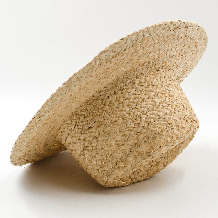 Boho Hat, Sun Beach Hat, Raffia Hat, Fedora Darcy Hat in Beige