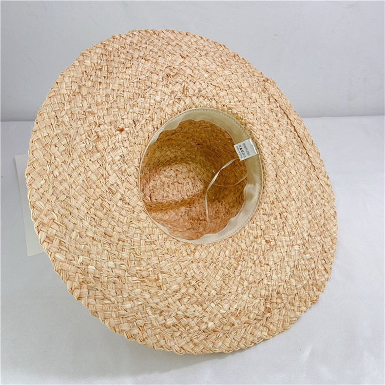 Boho Hat, Sun Beach Hat, Raffia Hat, Fedora Darcy Hat in Beige