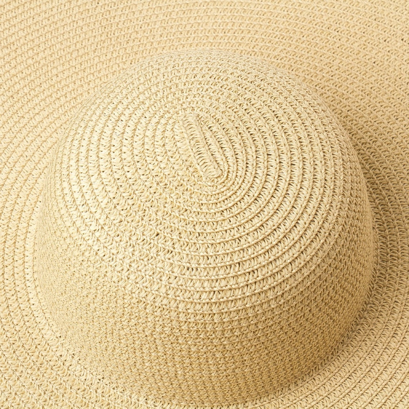 Boho Hat, Beach Hat, Extra Wide Brim Paper Hat, Natalie in White, Blue, Beige and 28 colors  (Soft, 25 cm)