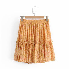 Boho Skirt, Hippie Skirts, Mini Skirt, Orange Nelia