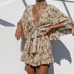 Boho Jumpsuit, Boho Romper, Playsuit, Alicia in Flower