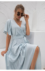 Boho Maxi Dress, Sundress, Kiara in Sky Blue