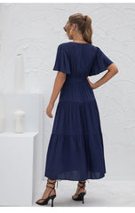 Boho Maxi Dress, Sundress, Kiara in Royal Blue