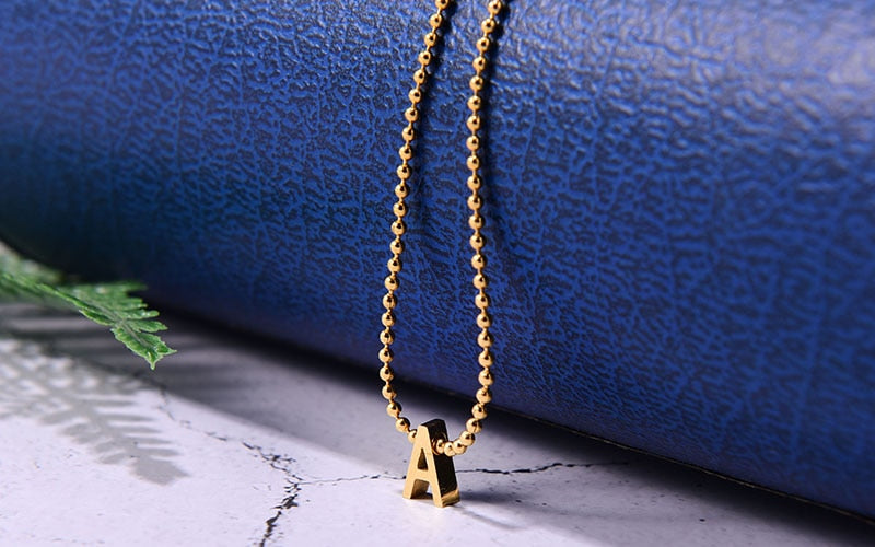 Boho Personalized Custom Necklace, Gold Letter Name Choker