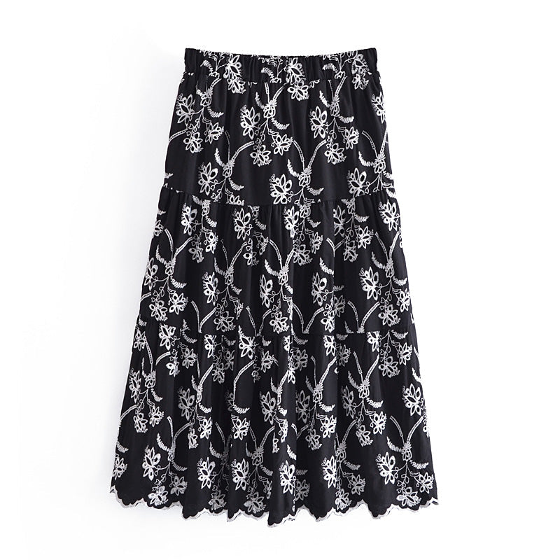 Boho Skirt, Hippie Skirts, Midi Skirt, Mariana in Lace White, Purple and Black