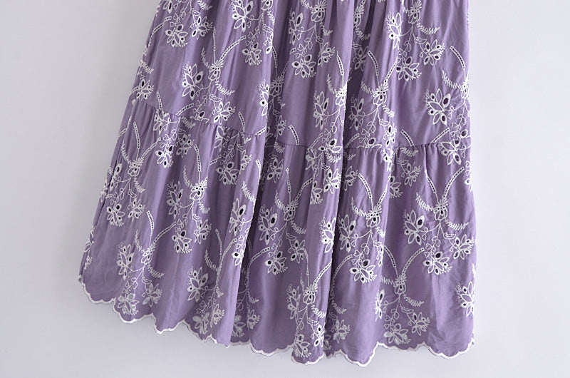 Boho Skirt, Hippie Skirts, Midi Skirt, Mariana in Lace White, Purple and Black