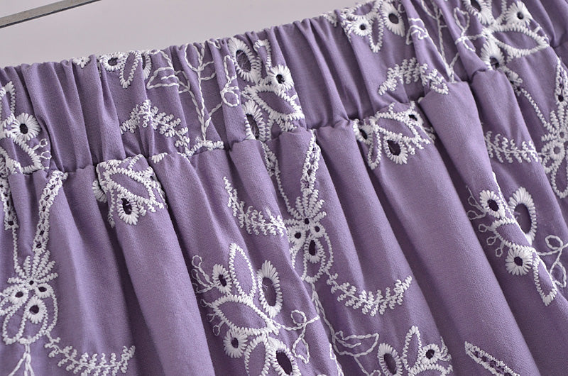 Boho Skirt, Hippie Skirts, Midi Skirt, Mariana in Lace White, Purple and Black