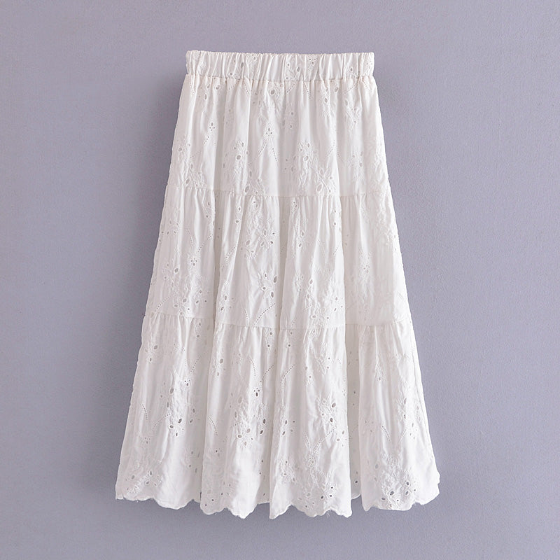 Boho Skirt, Hippie Skirts, Midi Skirt, Mariana in Lace White, Purple and Black