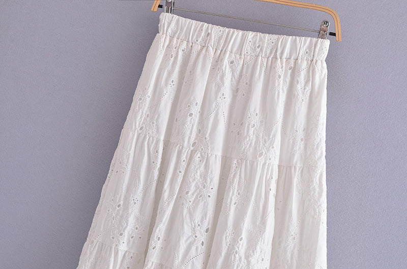 Boho Skirt, Hippie Skirts, Midi Skirt, Mariana in Lace White, Purple and Black