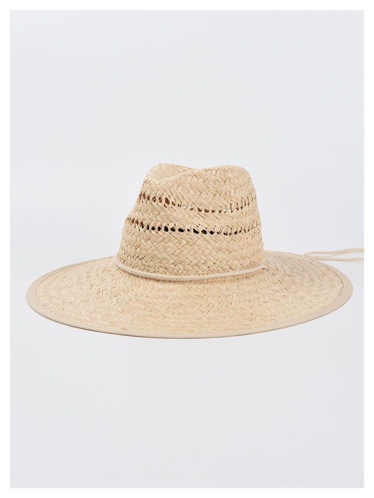 Boho Hat, Beach Sun Hat, Wide Brim Straw Hat, Belen White Robe Strap