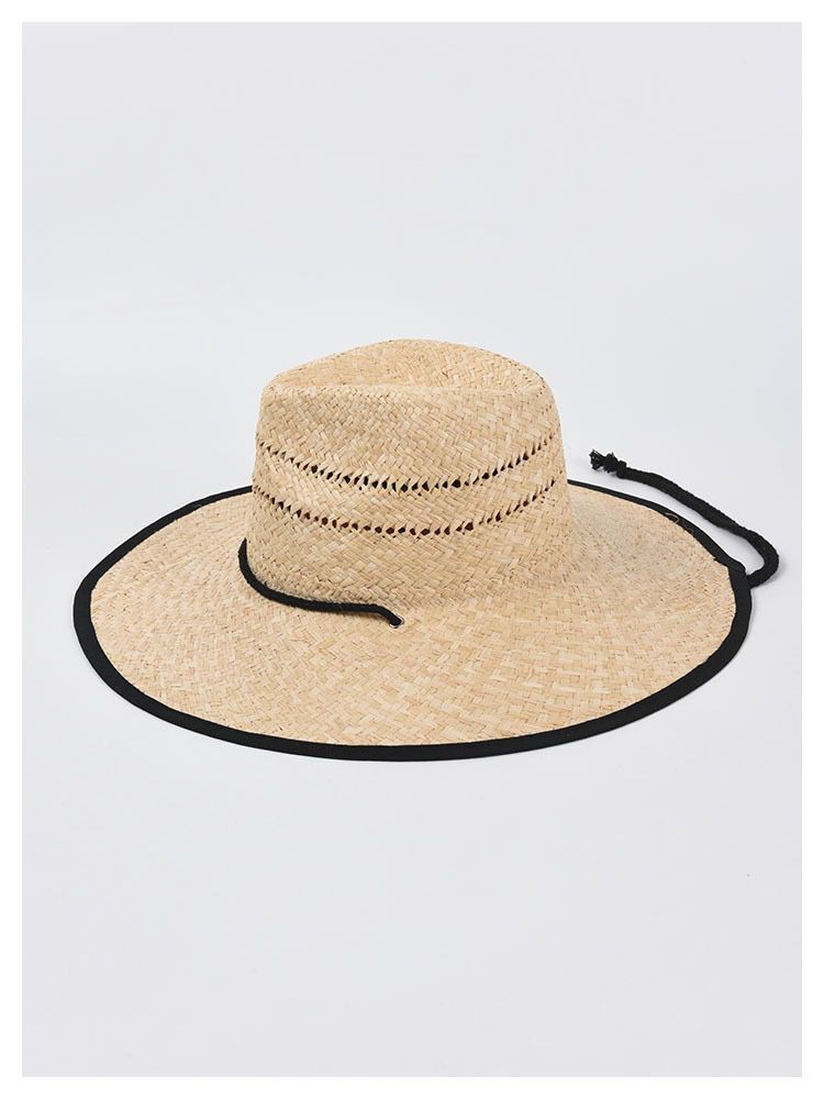 Boho Hat, Beach Sun Hat, Wide Brim Straw Hat, Belen White Robe Strap