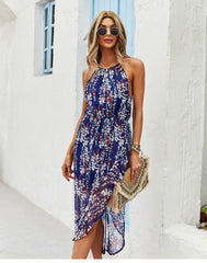 Boho Midi Dress, Sundress Ottilie in Navy