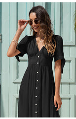 Boho Maxi Dress, Sundress, Talia in Black