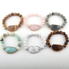 Boho Bracelet, RH Yoga Bracelet, Amazonite Natural Stone