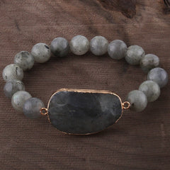 Boho Bracelet, RH Yoga Bracelet, Amazonite Natural Stone